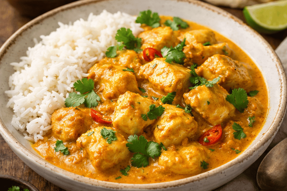 Aprende cómo hacer pollo al curry de forma fácil y deliciosa, con ingredientes simples y consejos clave para lograr una salsa cremosa y llena de sabor.