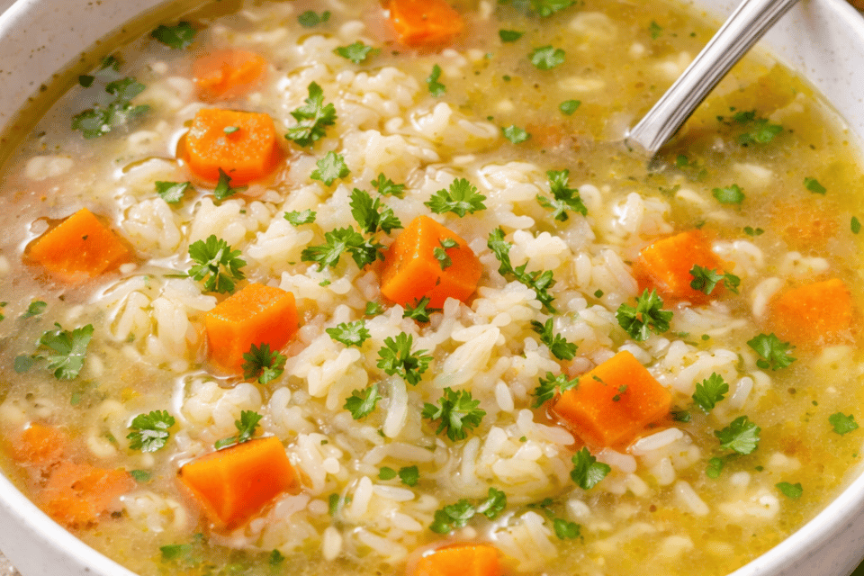 cómo hacer sopa de arroz paso a paso con una receta fácil