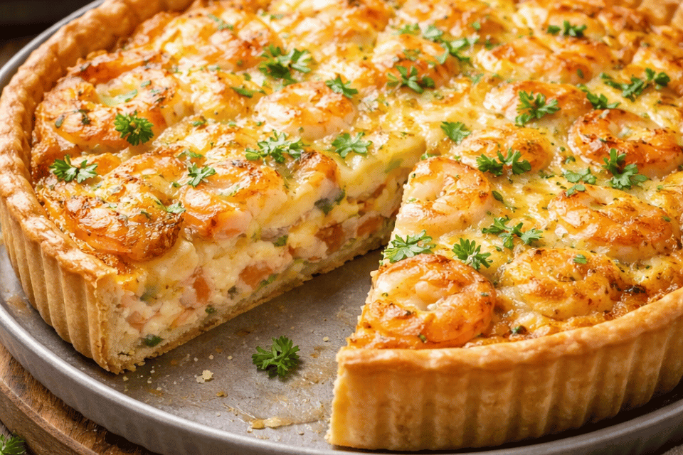 cómo preparar una tarta de langostinos fácil, sabrosa y bien explicada