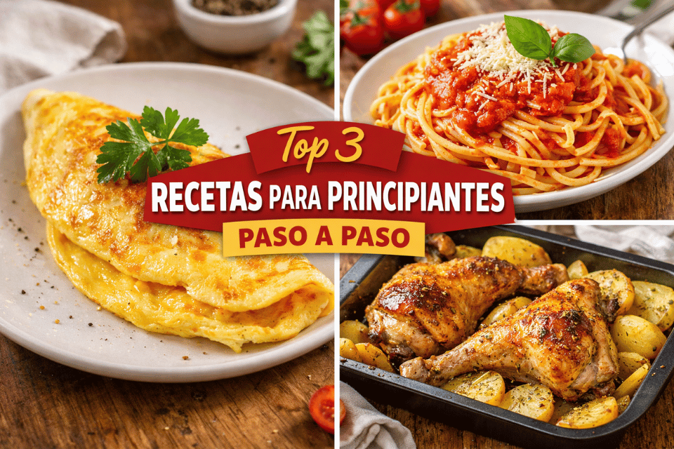 Aprende a cocinar desde cero con recetas para principiantes paso a paso, fáciles y bien explicadas